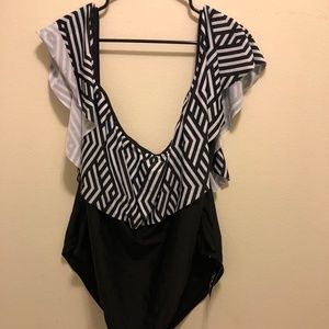Womens Off shoulder swimsuit